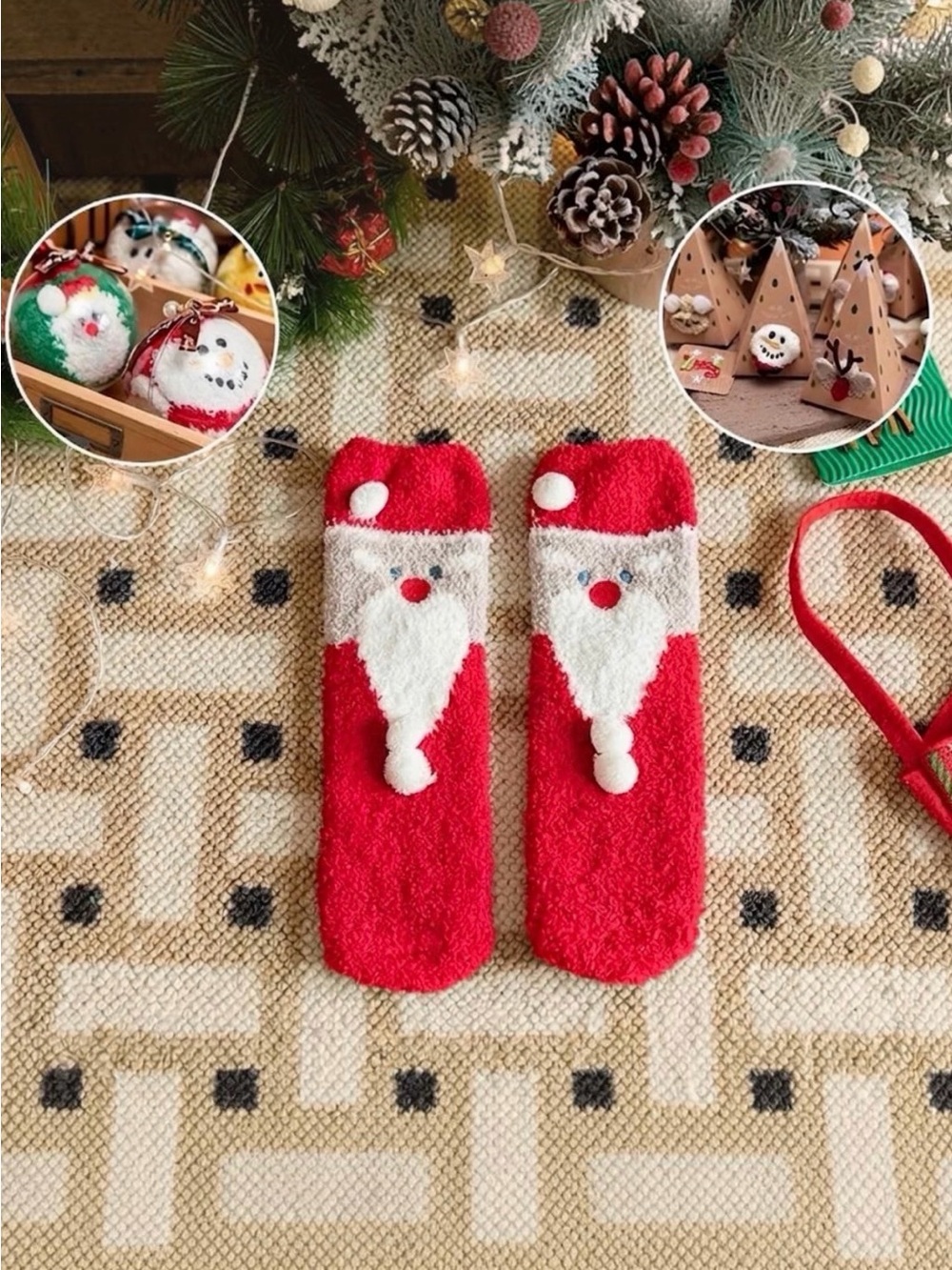 Cozy Holiday Fuzzy Socks in Holiday Ornament Packaging NWT BUY NOW PRICE - Picture 3 of 6